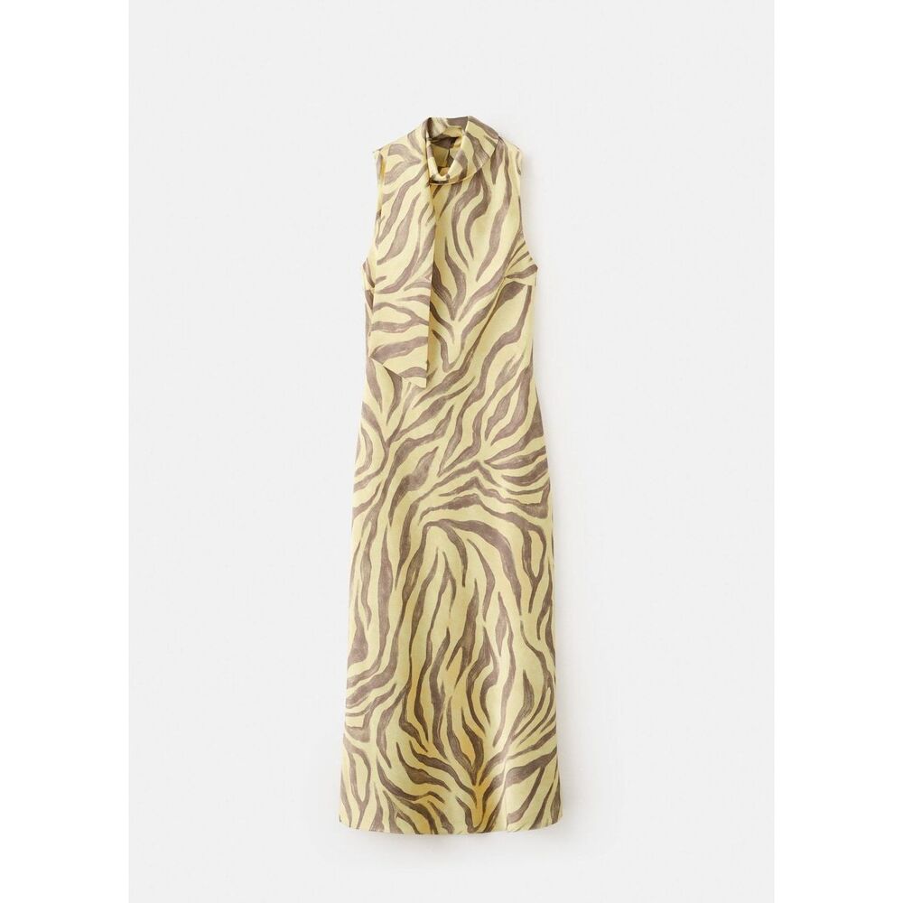 Printed dress with foulard
